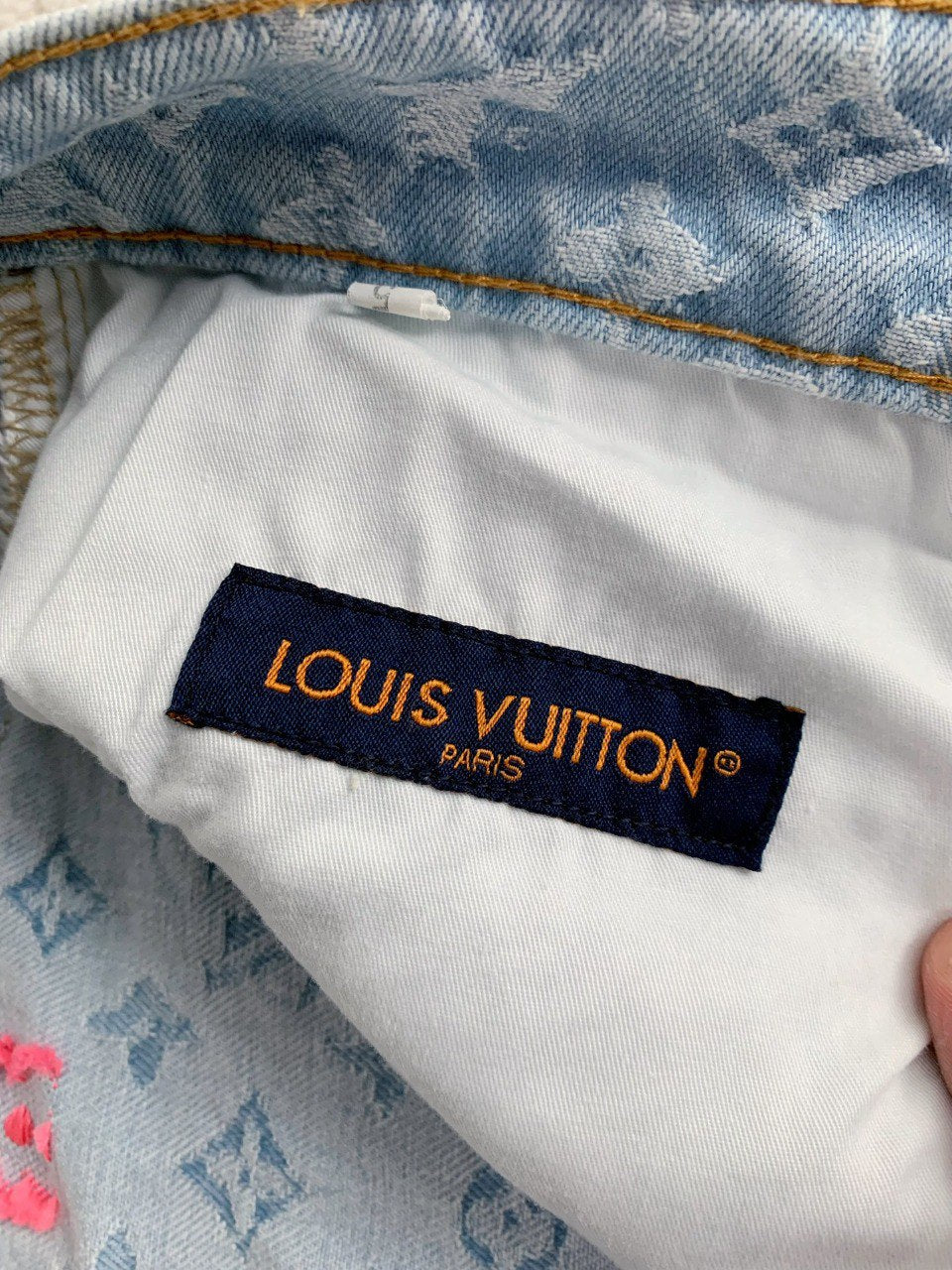 Monogram Jacquard Denim Pants