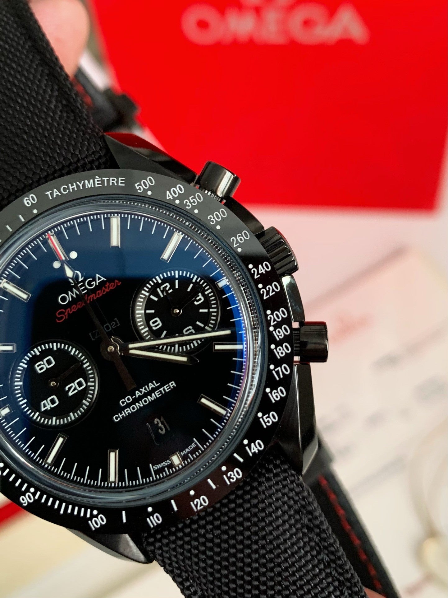 Speedmaster "Dark Side of the Moon" – Co-Axial Chronometer, Black Ceramic Case, 44.25mm