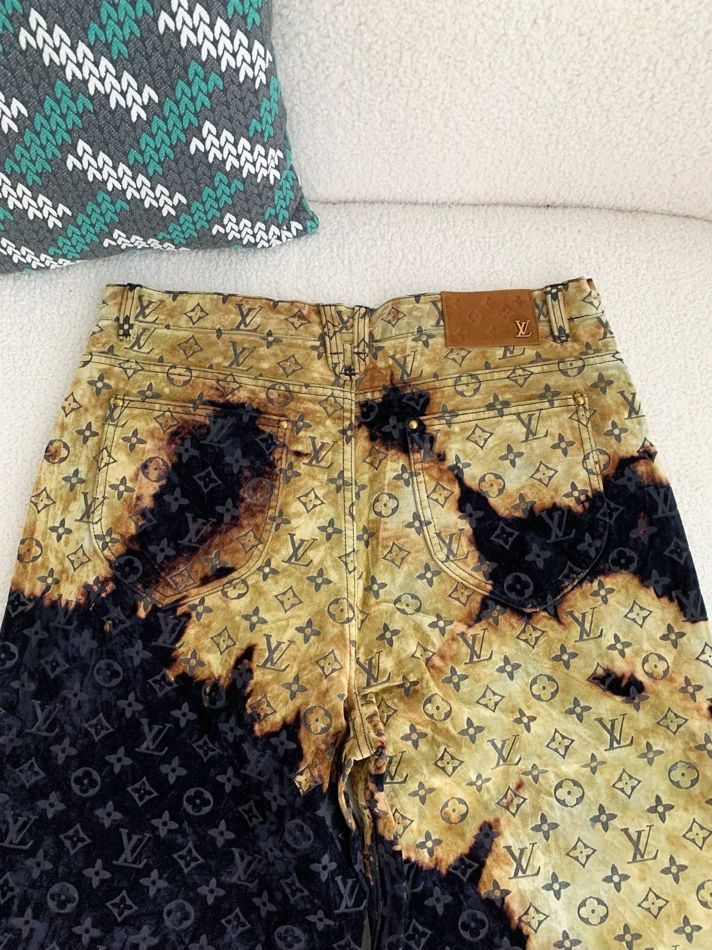 Monogram Jacquard Denim Pants