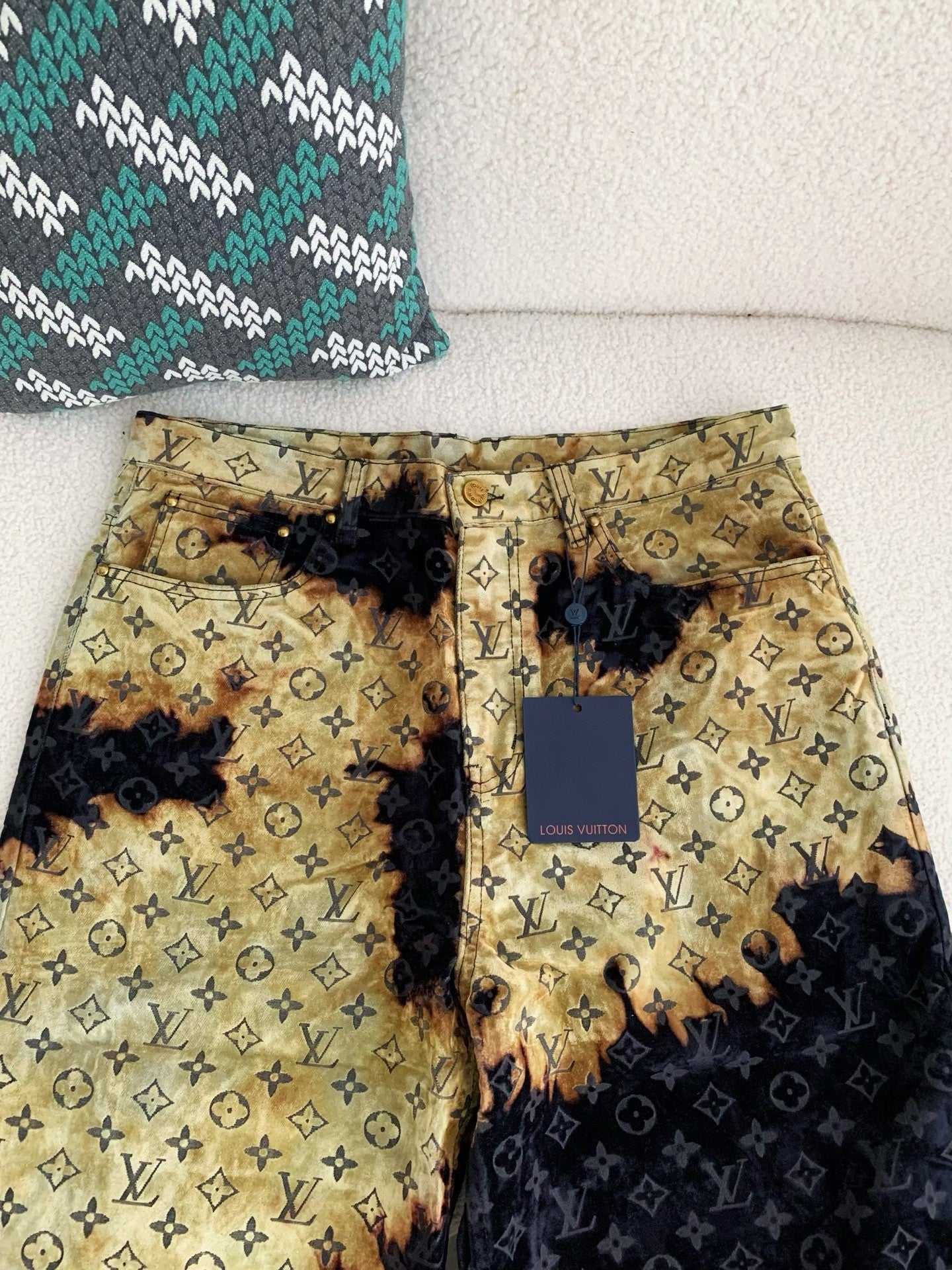Monogram Jacquard Denim Pants