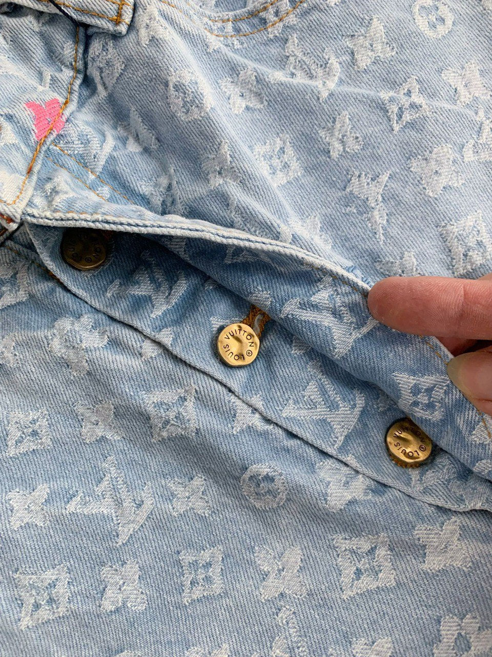 Monogram Jacquard Denim Pants