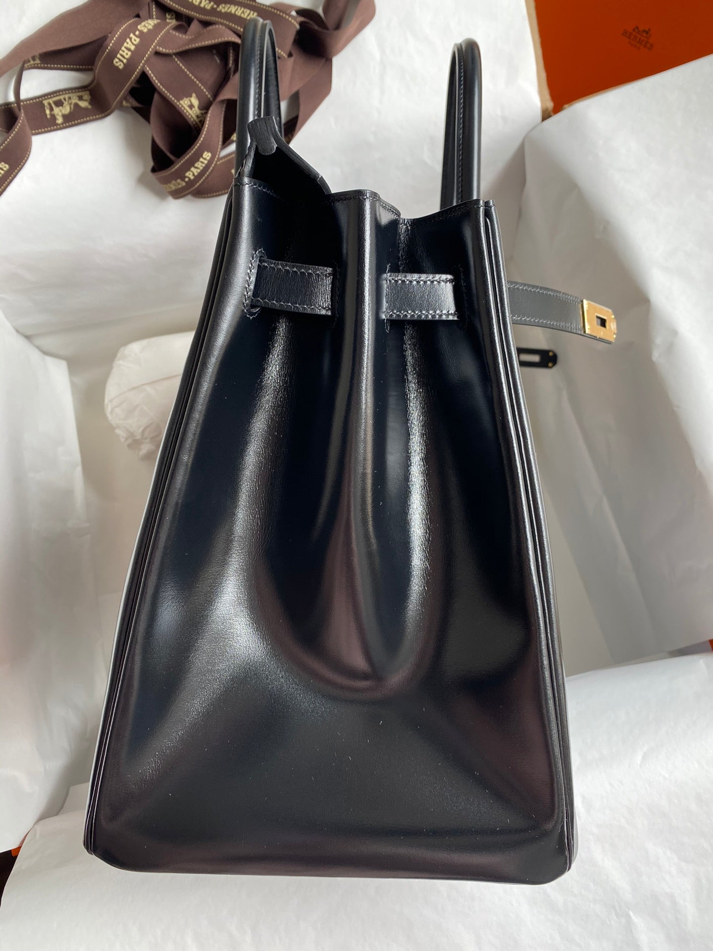 Birkin 40 Bag – Noir Box Leather with Gold Hardware