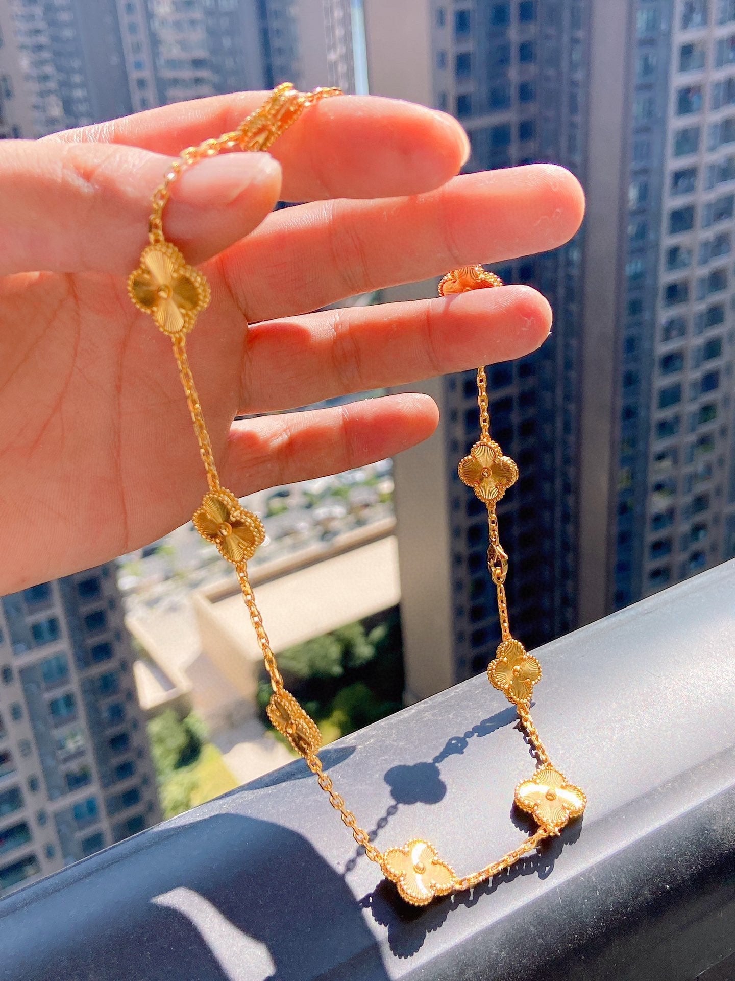 10 Motif Necklace – 18K Gold Finish