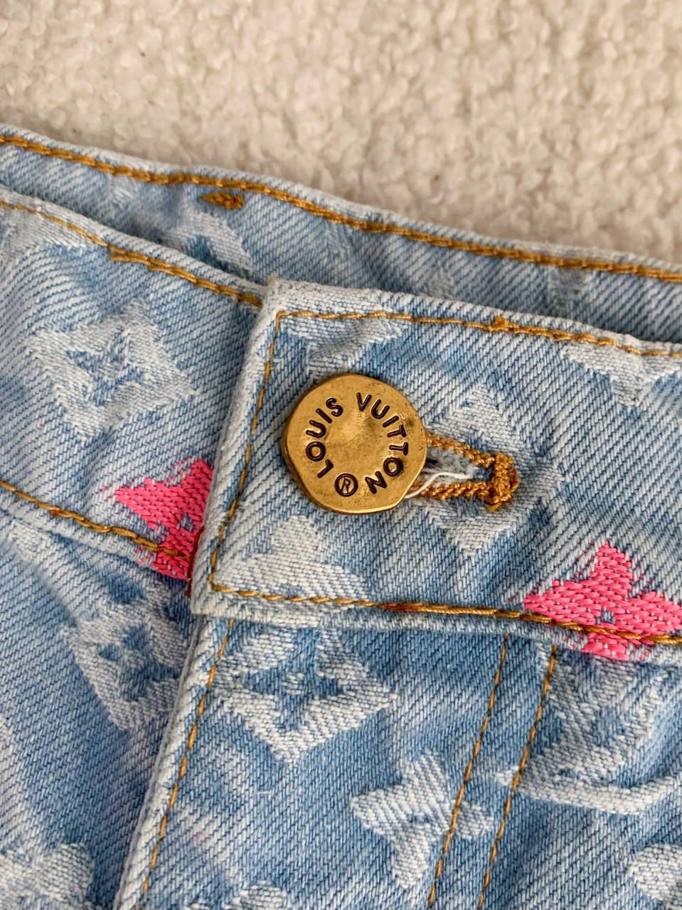 Monogram Jacquard Denim Pants
