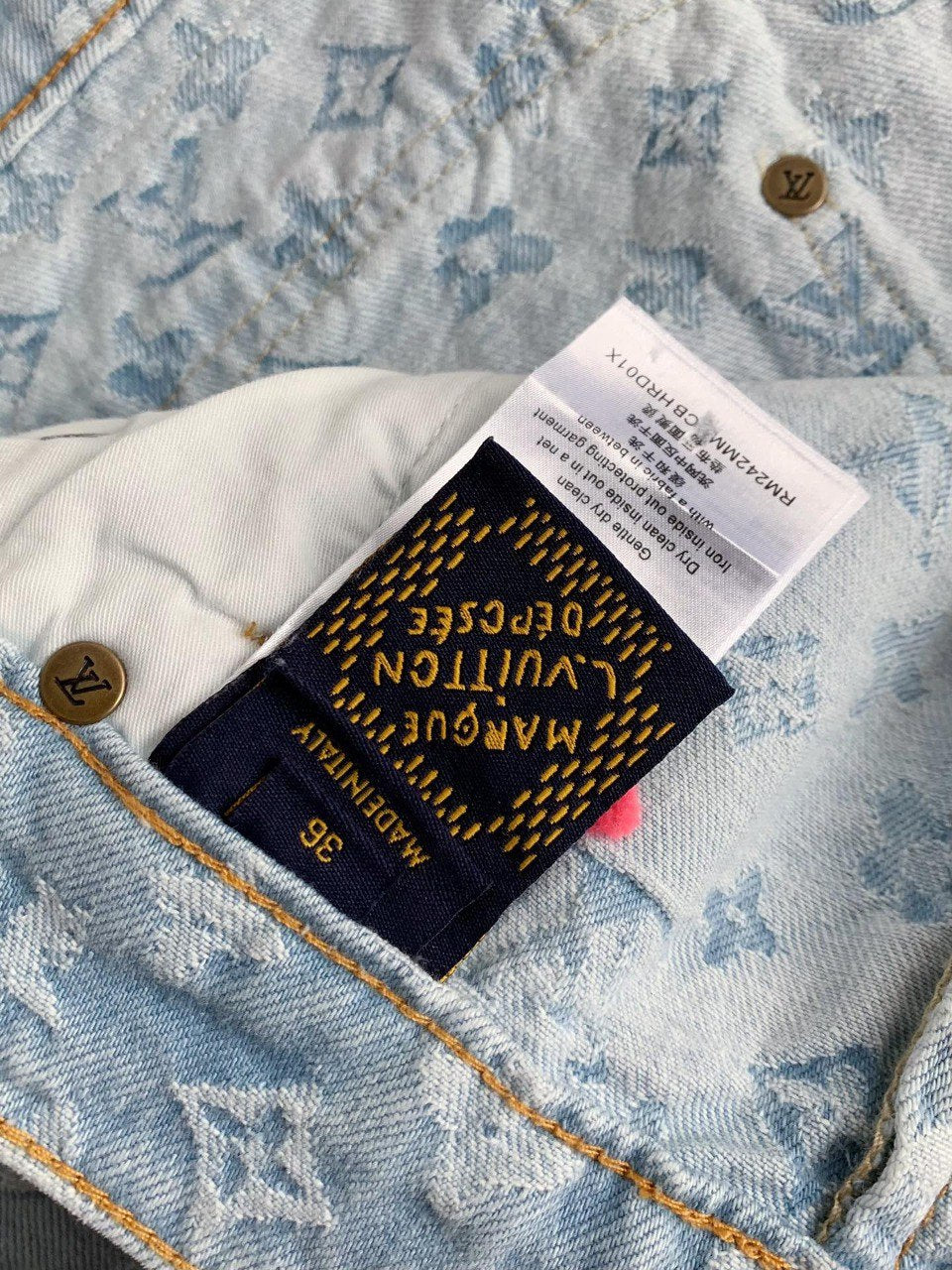 Monogram Jacquard Denim Pants
