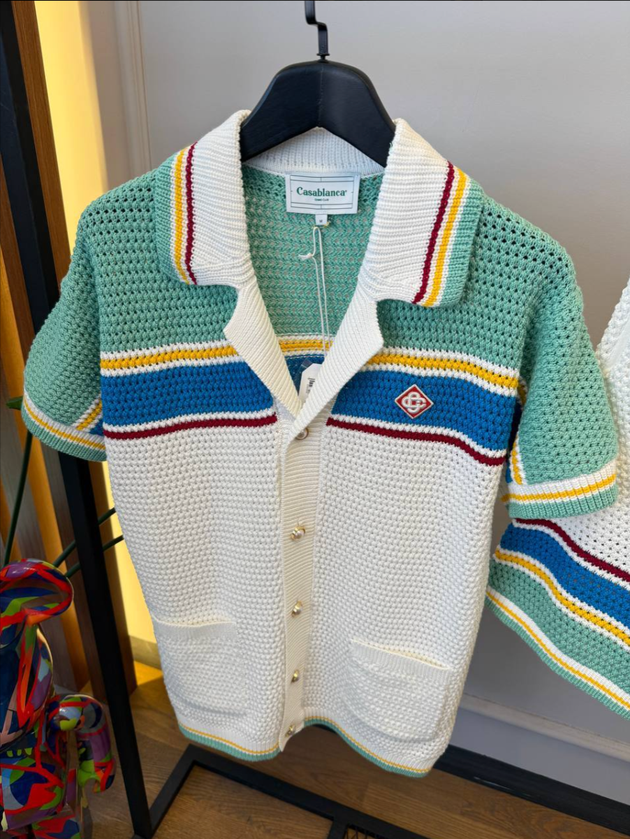 Crochet Tennis Shirt & Shorts Set