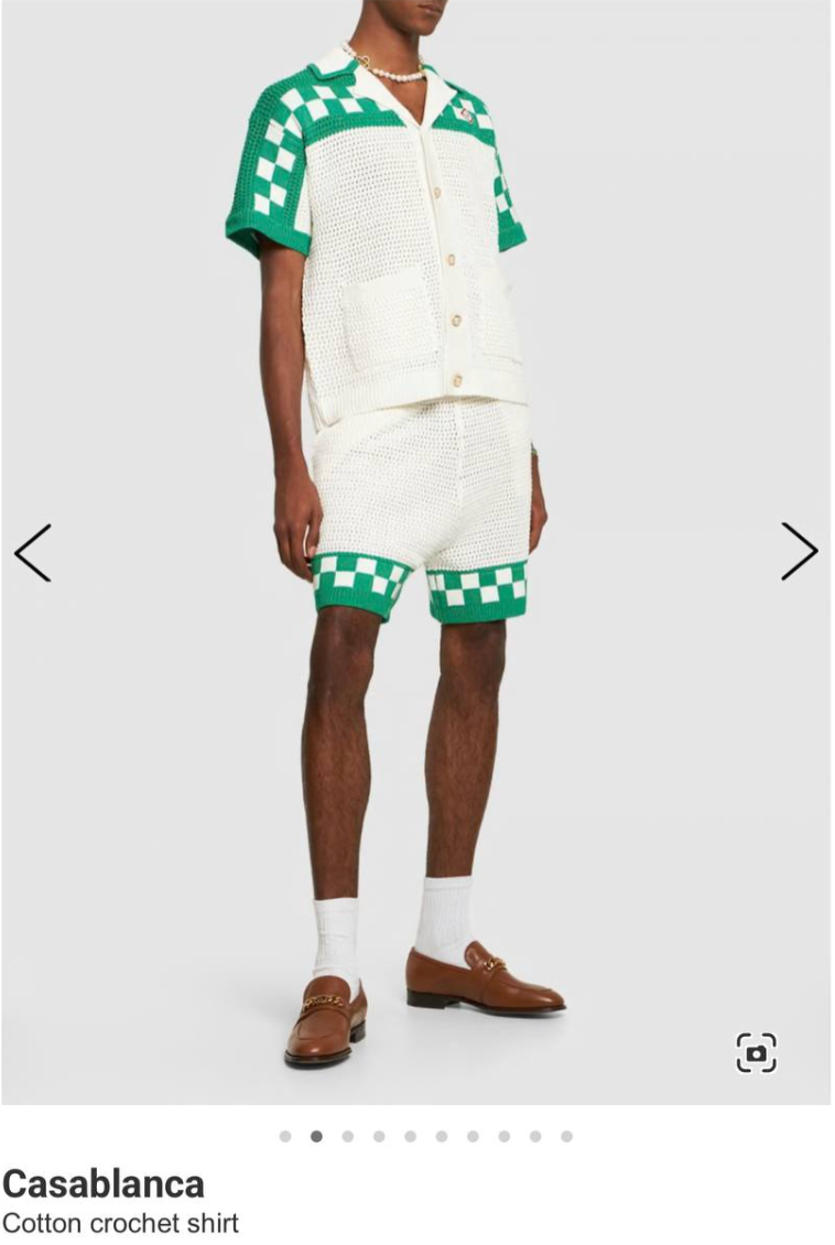 Crochet Shirt and Shorts Set