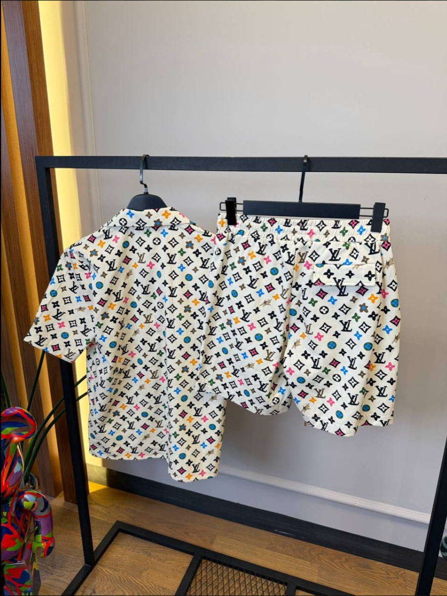 Monogram Printed Shorts & Shirts Set