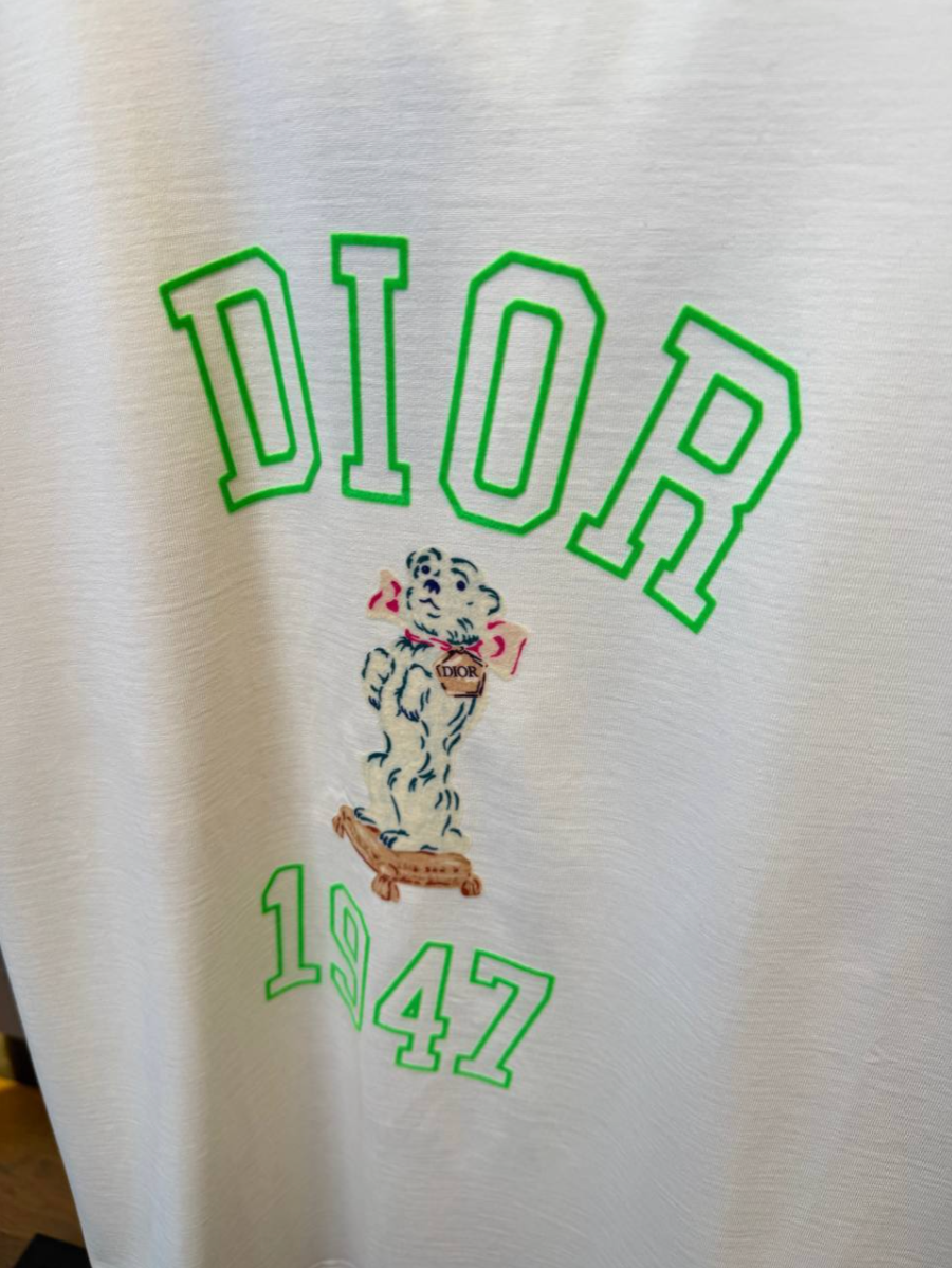 1947 Graphic Embroidered Cotton T-Shirt – White
