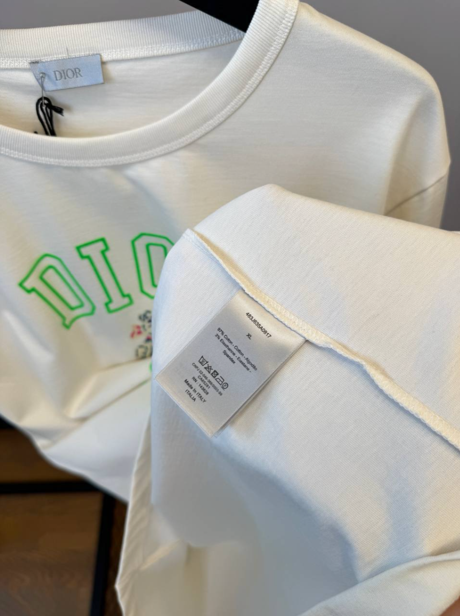 1947 Graphic Embroidered Cotton T-Shirt – White