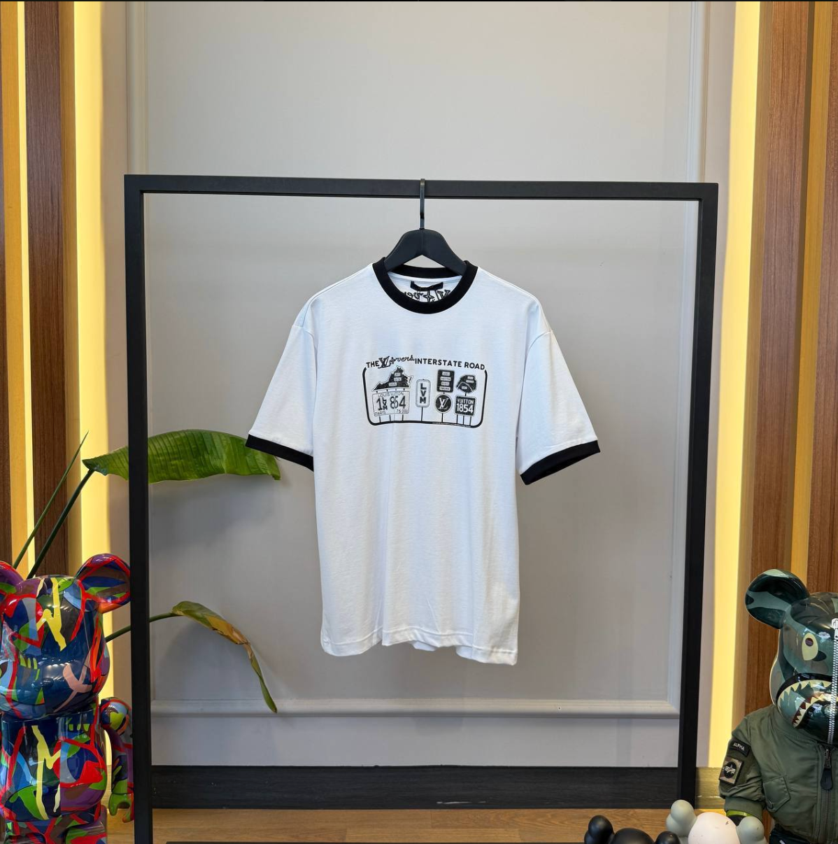 Embellished Cotton T-Shirt – White/Black