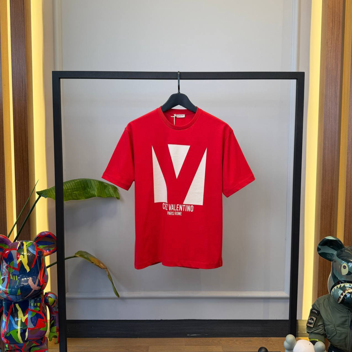Garavani Chez-Print T-Shirt – Red