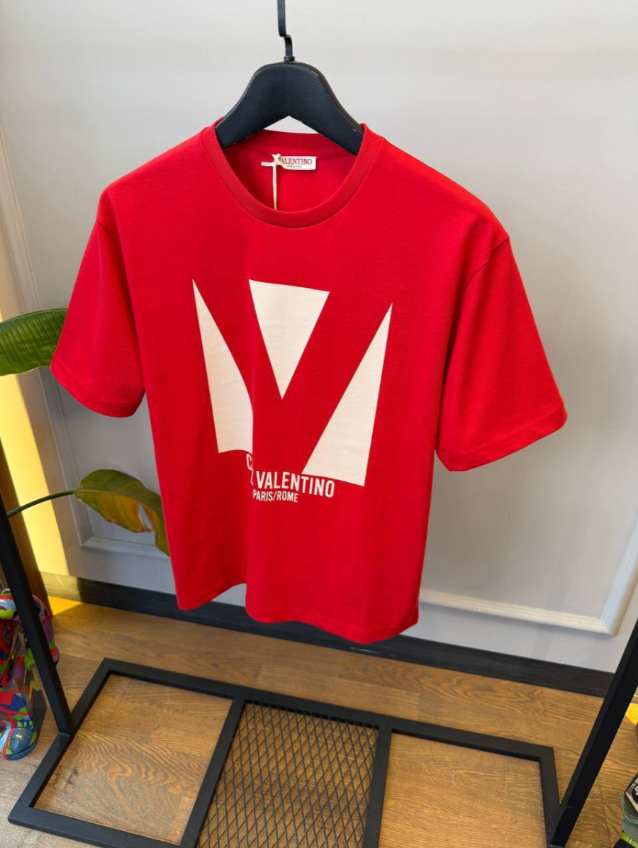Garavani Chez-Print T-Shirt – Red
