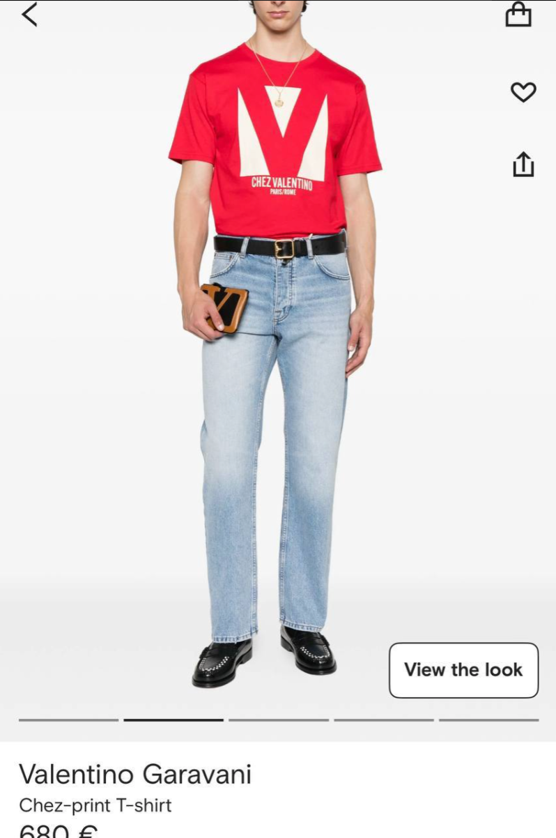 Garavani Chez-Print T-Shirt – Red