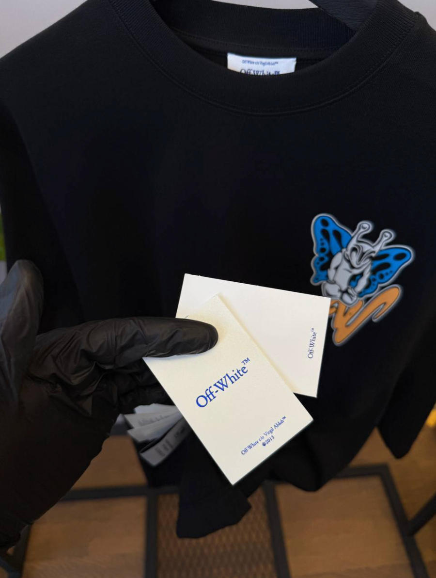Graphic Butterfly & Cartoon Print T-Shirt