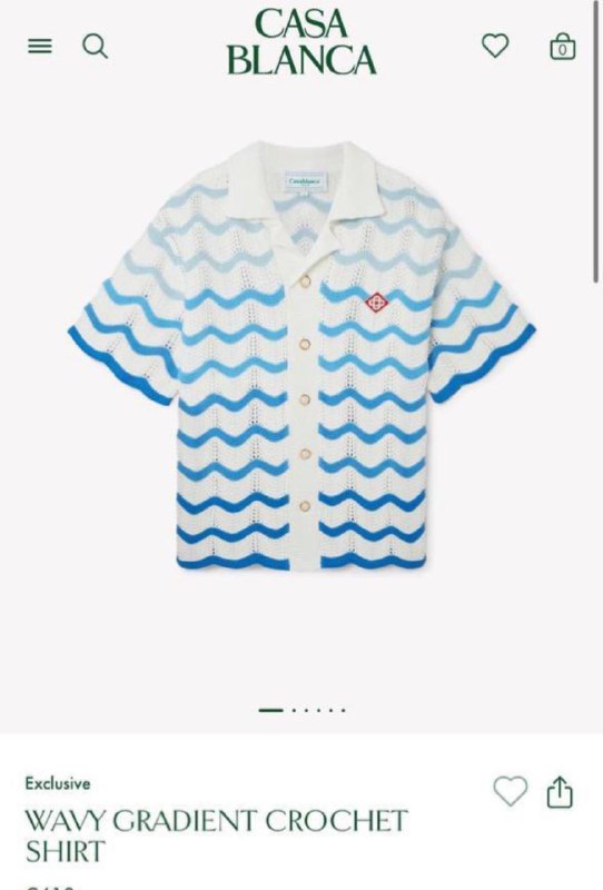 Wavy Gradient Crochet Shirt & Shorts Set