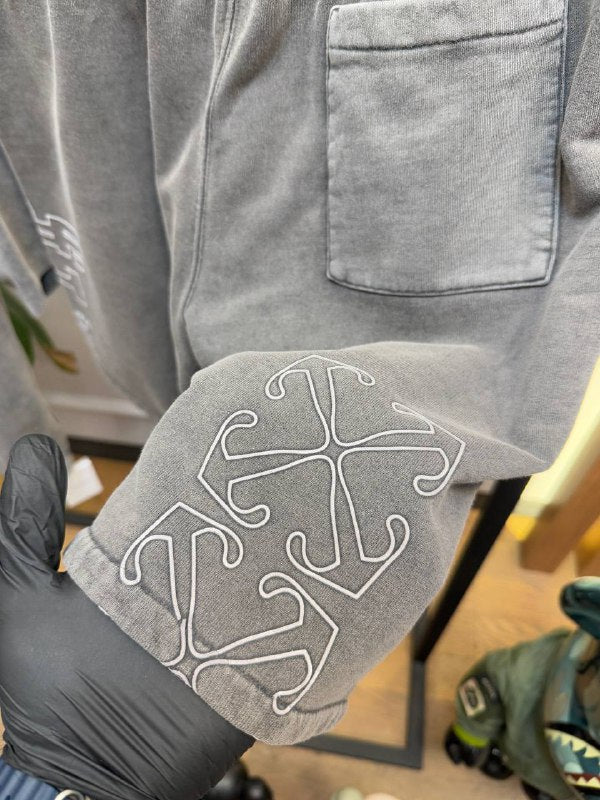 Black Outline Arrow Skate Short-Sleeved Tee & Cotton Shorts Set
