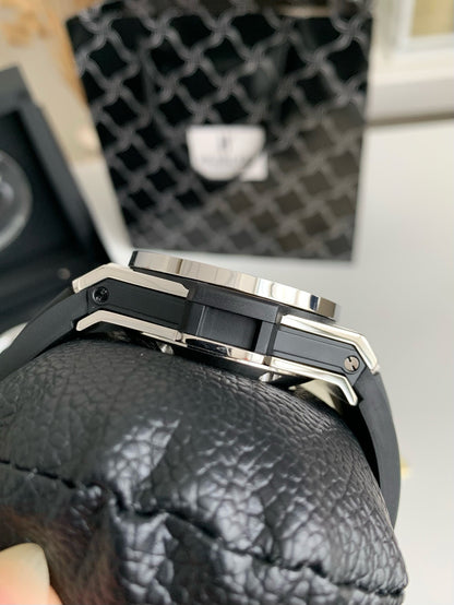 Full Diamond Chronograph V2 – Sapphire Mirror, Rubber Strap, Modified 7750 Movement