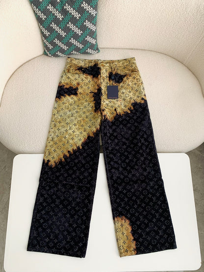 Monogram Jacquard Denim Pants