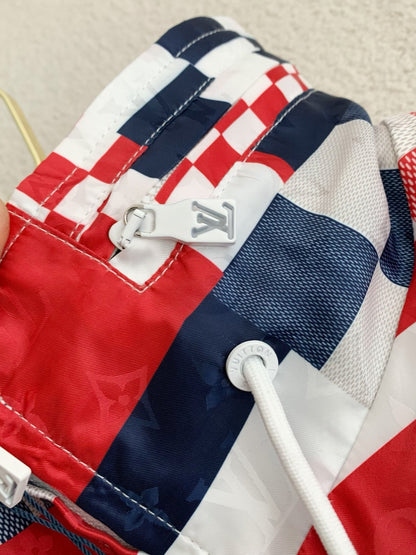 SS24 Patchwork Red-White Windbreaker