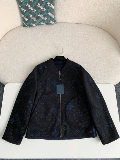 Navy Monogram Jacket