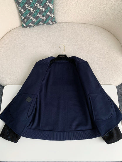 Navy Monogram Jacket