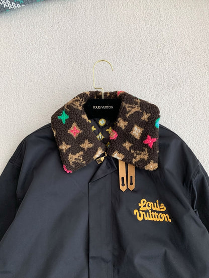 Monogram Collar Bomber Jacket