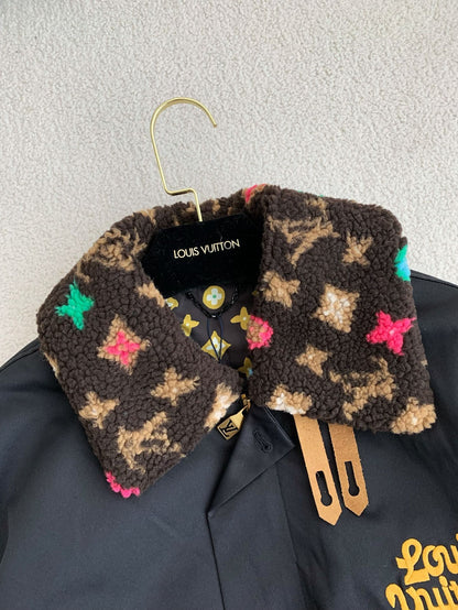 Monogram Collar Bomber Jacket