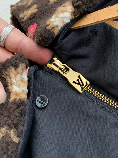 Monogram Collar Bomber Jacket