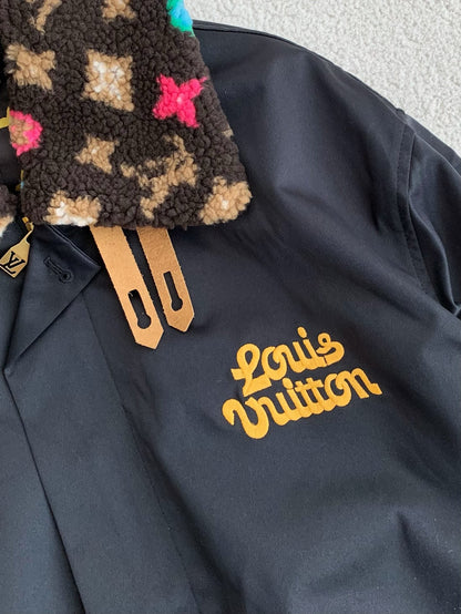 Monogram Collar Bomber Jacket