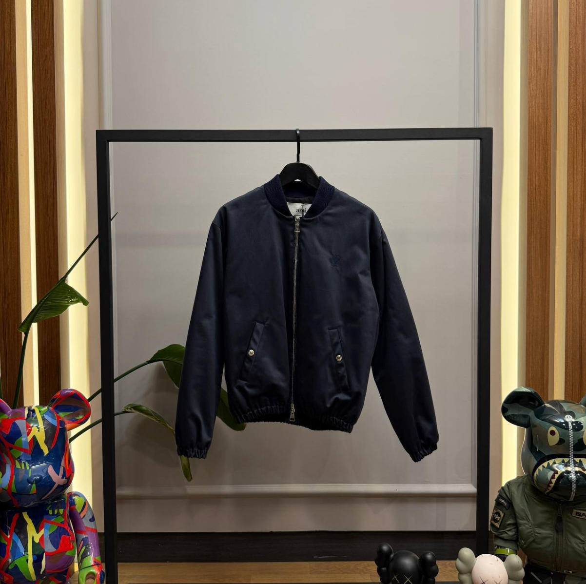 Alexandre Mattiussi Navy Blue Bomber Jacket