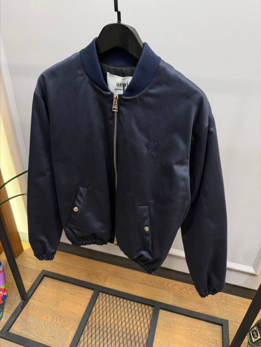 Alexandre Mattiussi Navy Blue Bomber Jacket