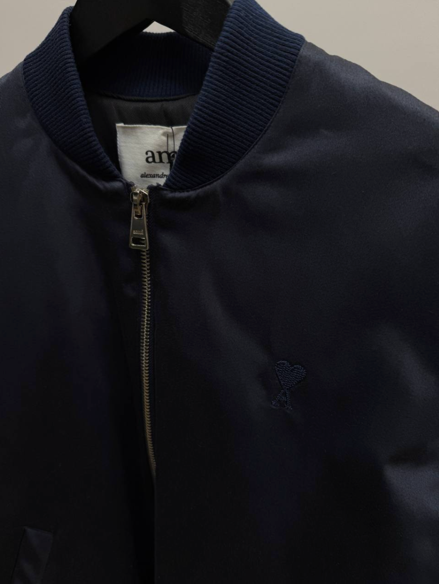 Alexandre Mattiussi Navy Blue Bomber Jacket