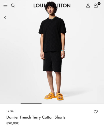 Damier French Terry Cotton Set