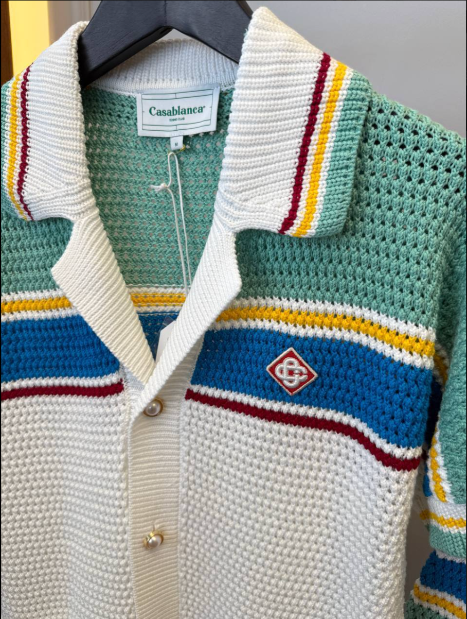 Crochet Tennis Shirt & Shorts Set
