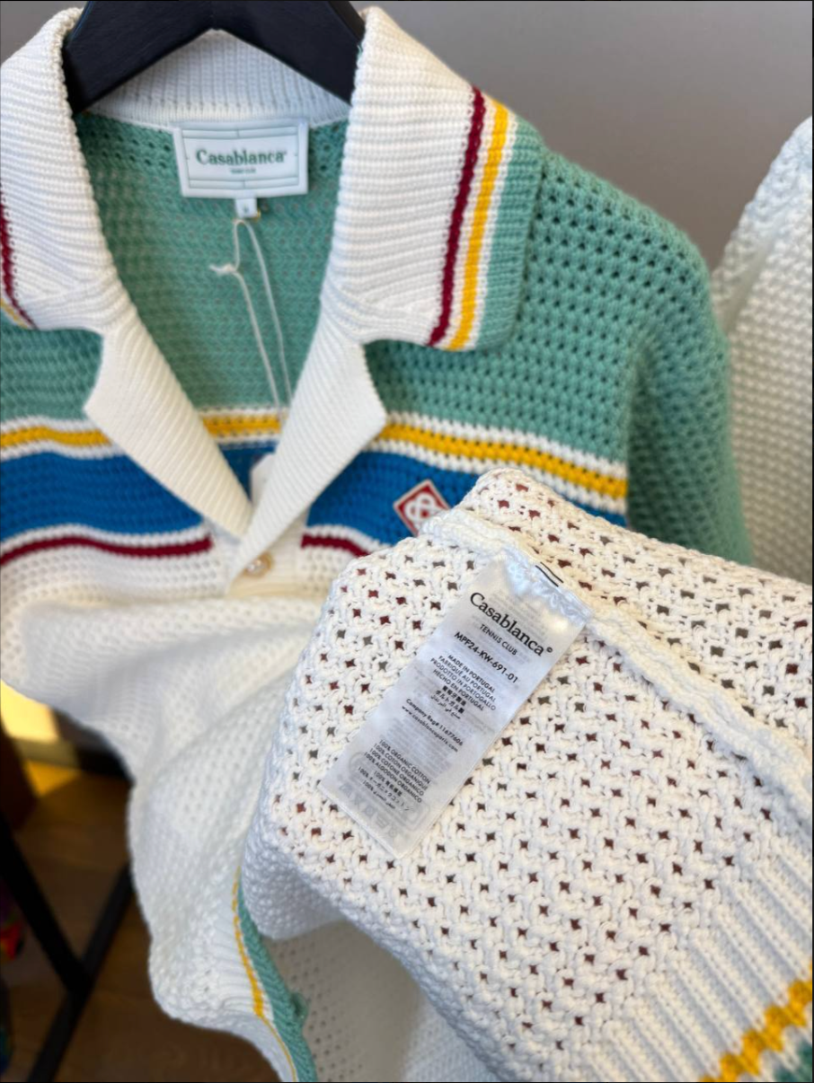 Crochet Tennis Shirt & Shorts Set