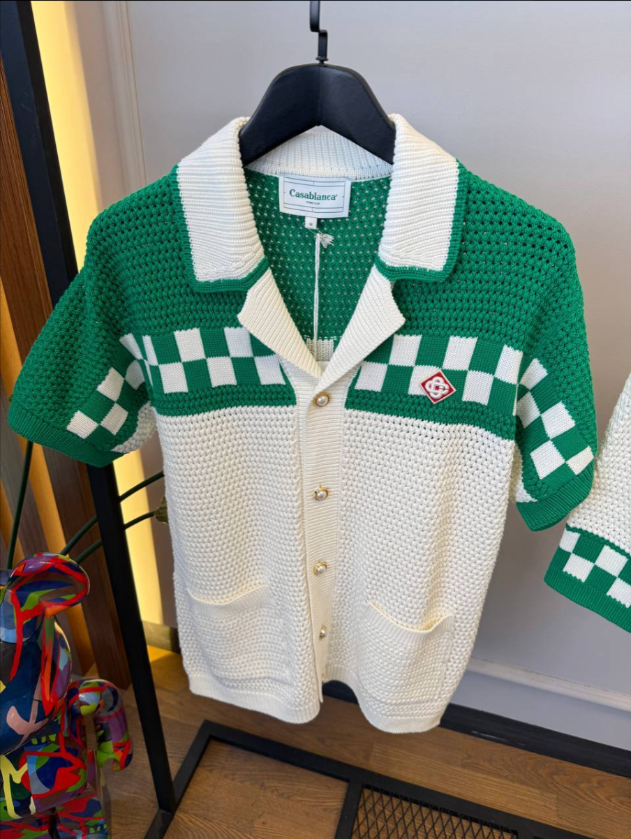 Crochet Shirt and Shorts Set