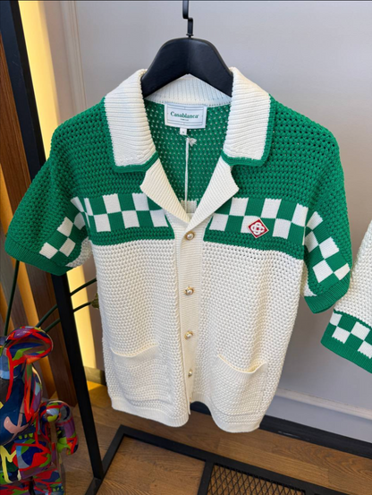 Crochet Shirt and Shorts Set