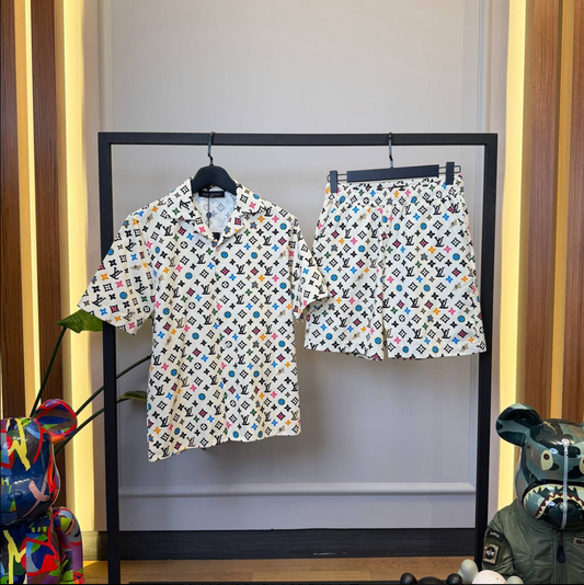Monogram Printed Shorts & Shirts Set