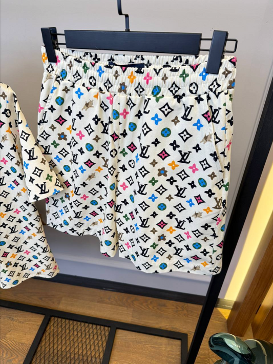 Monogram Printed Shorts & Shirts Set
