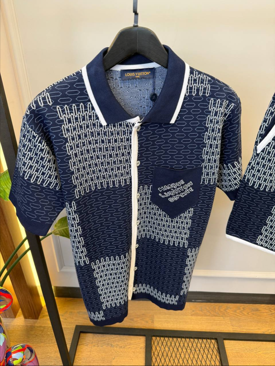Damier Jacquard Cotton Jersey Set