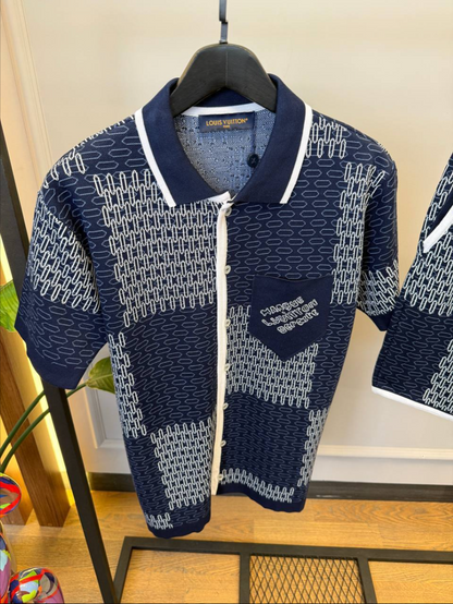 Damier Jacquard Cotton Jersey Set
