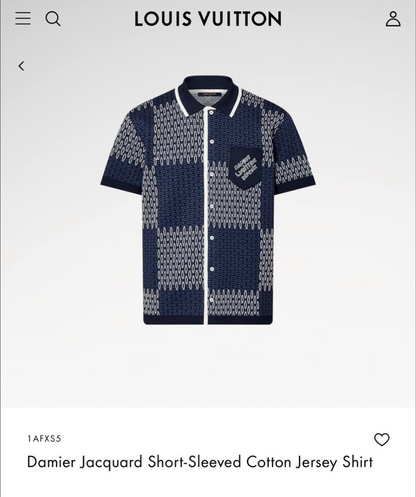 Damier Jacquard Cotton Jersey Set