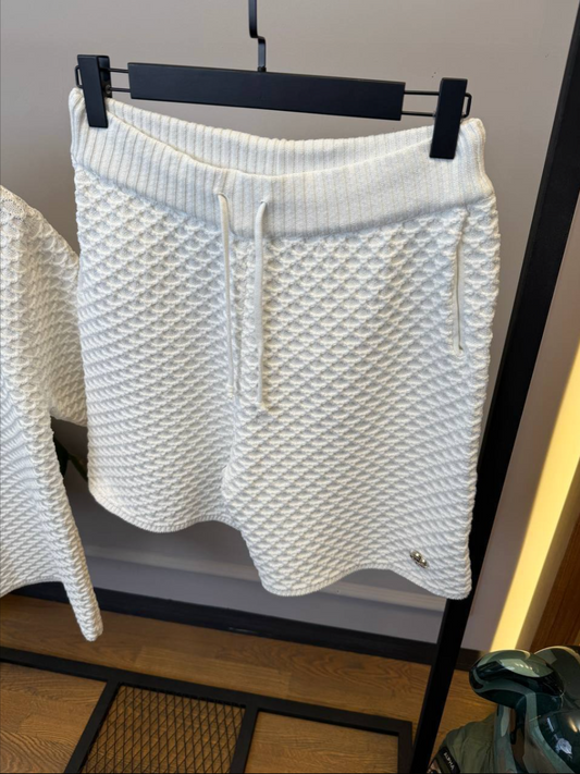 White Crochet Knit Set