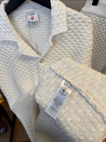 White Crochet Knit Set