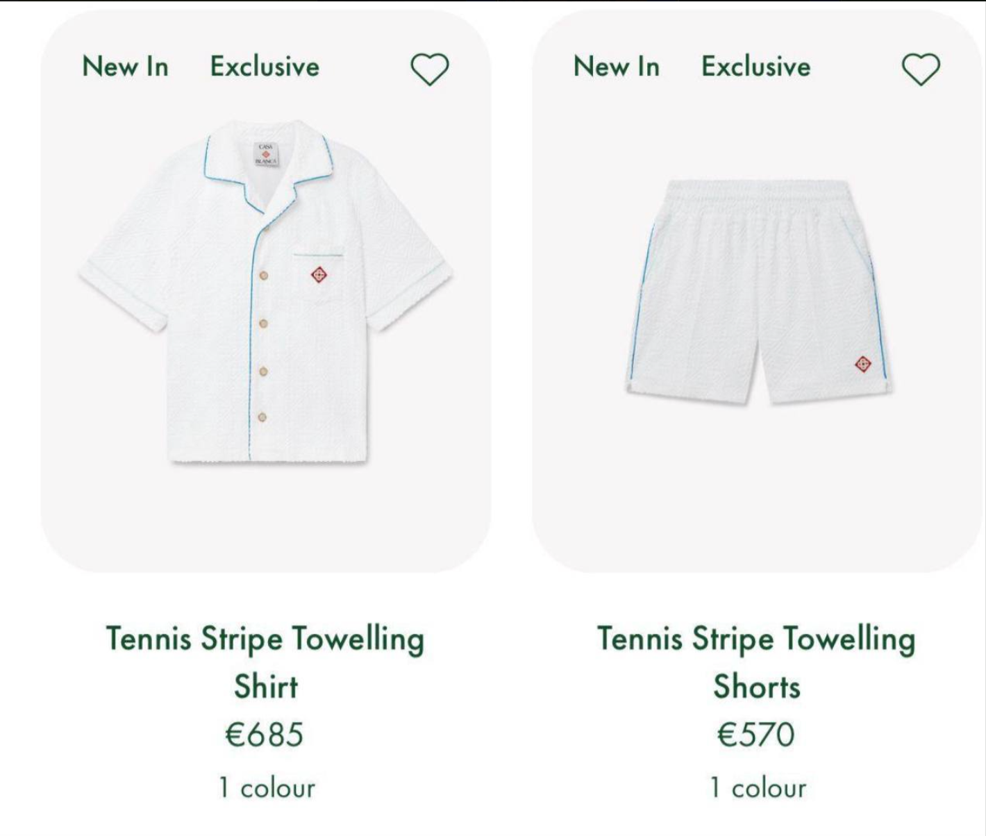 Tennis Stripe Towelling Shirt & Shorts Set