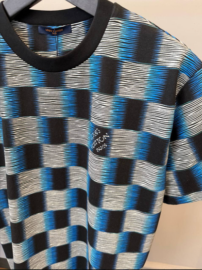 Damier Short-Sleeved Cotton T-Shirt