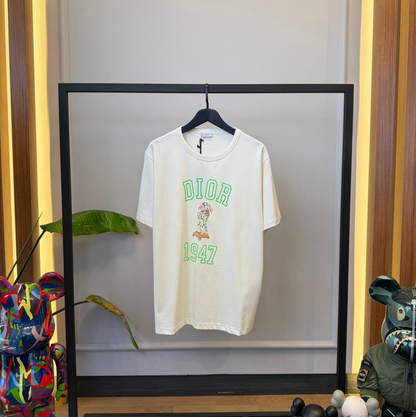 1947 Graphic Embroidered Cotton T-Shirt – White