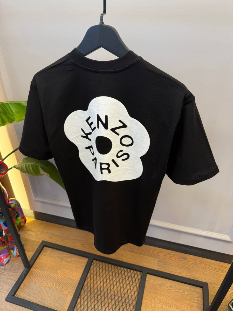 Boke Flower 2.0 Oversized Black T-Shirt