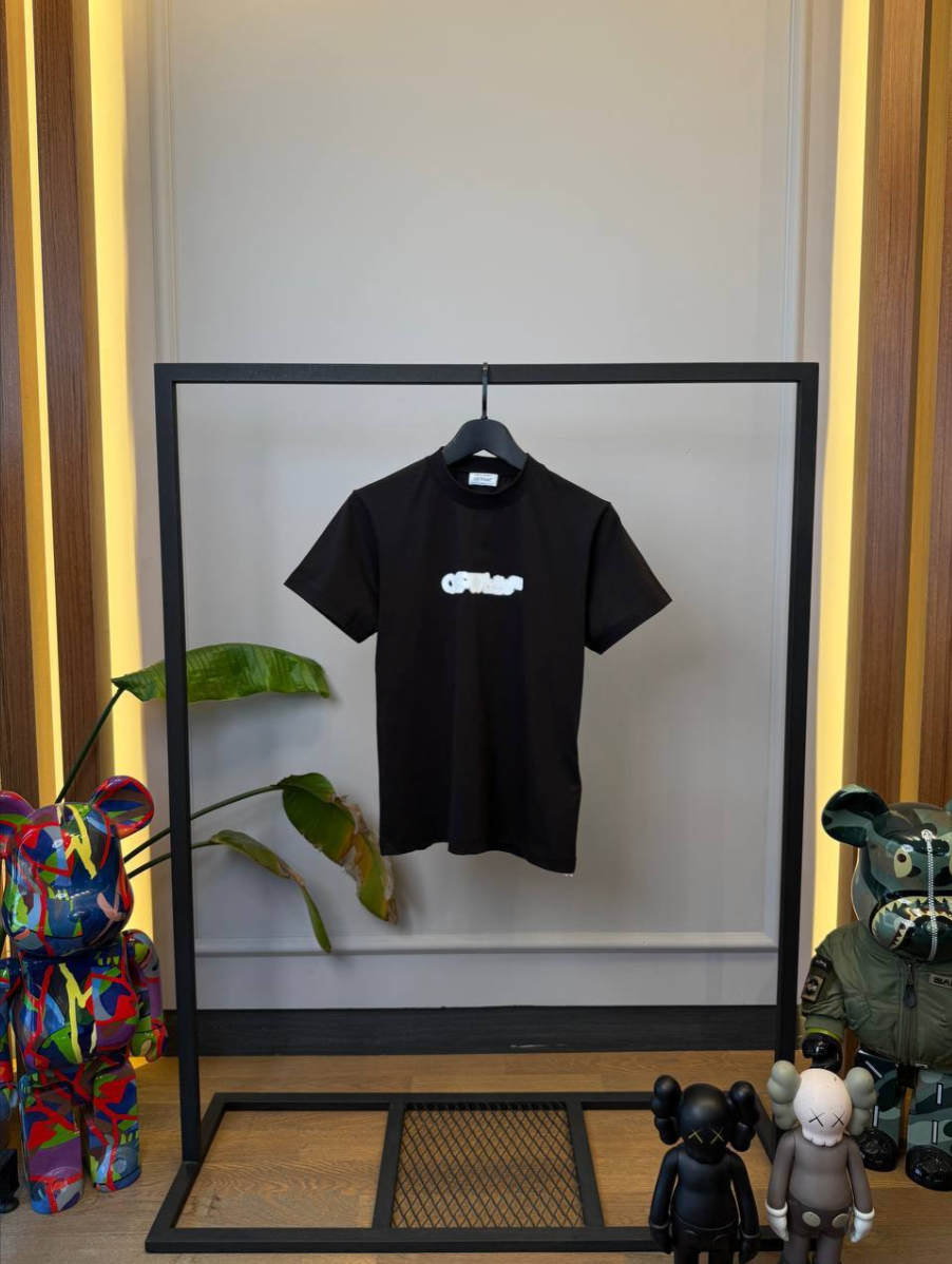 Black Arrow Print Cotton T-Shirt